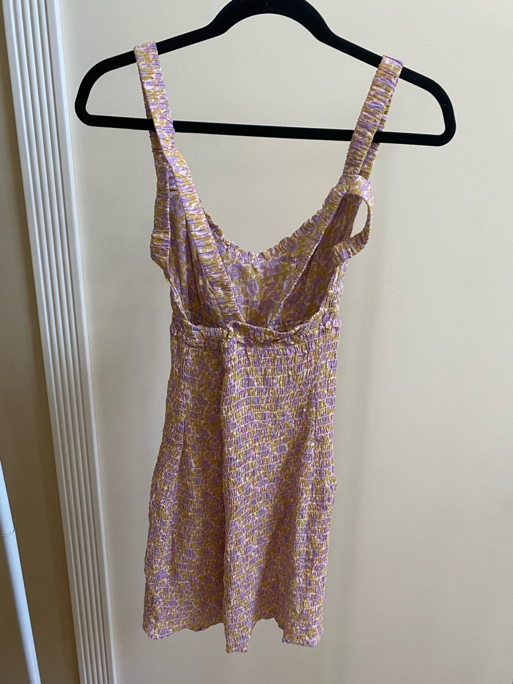 NWT Intimately Free People Juniper smocked bodycon slip dress floral Sz S - Picture 4 of 8